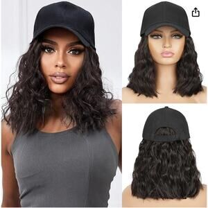 Dark Brown. Wavy Hair Wig with Cap
